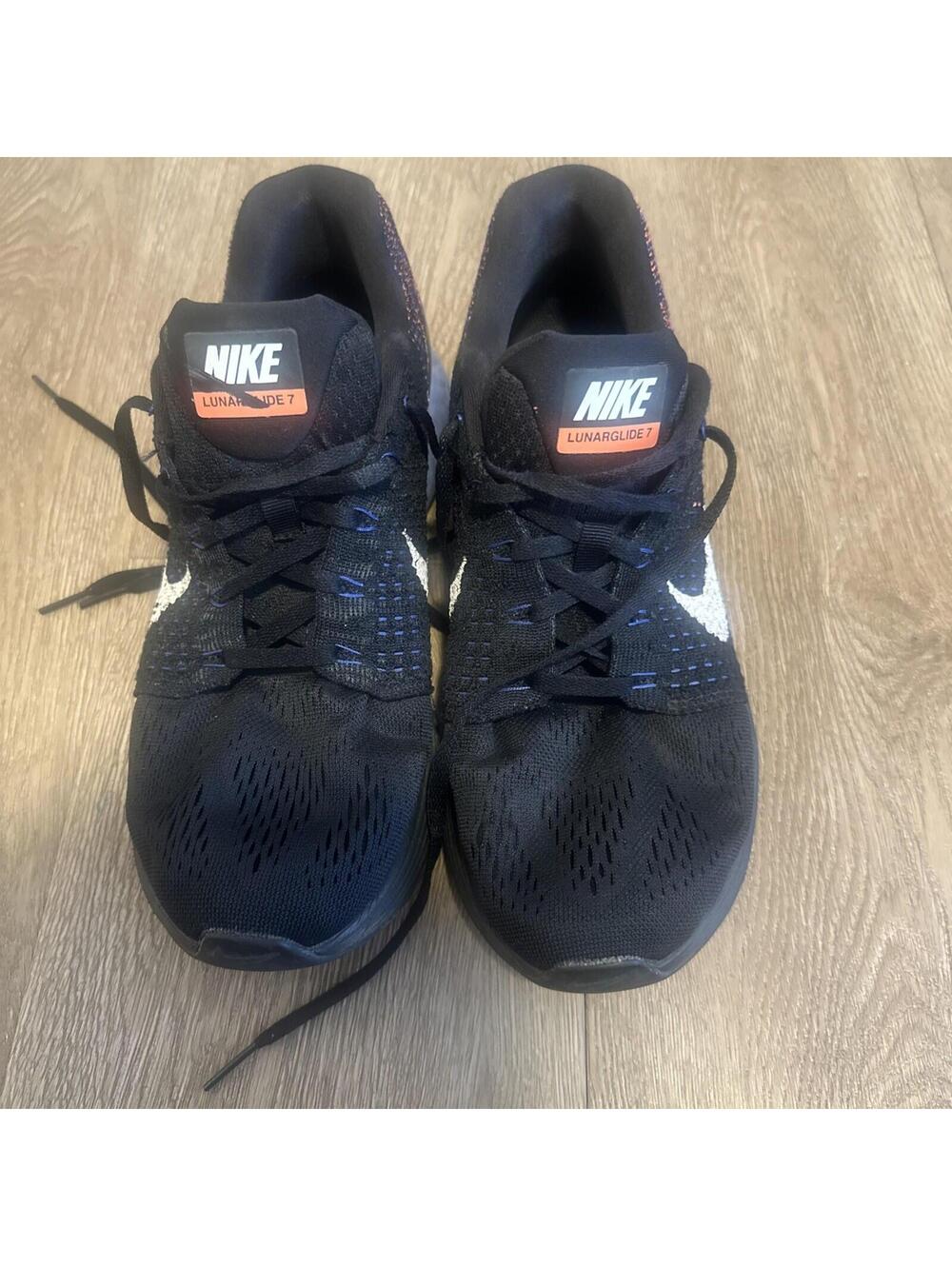 Nike Lightweight Breathable Running Sneakers Black Pink White Mesh Low Top